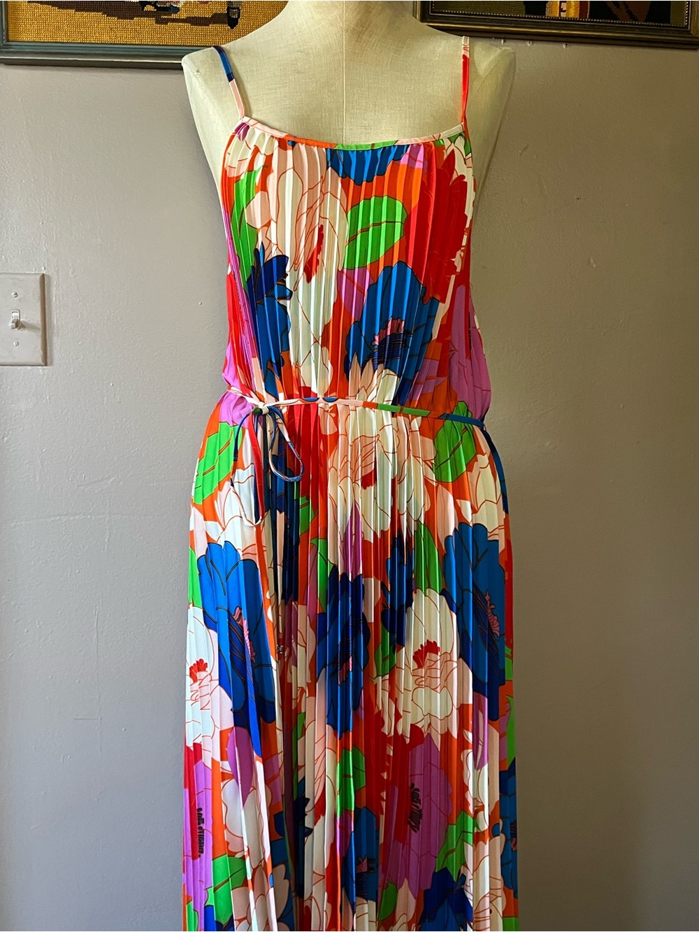 Sam Edelman bright Floral Pleated Maxi Dress - Multicolor